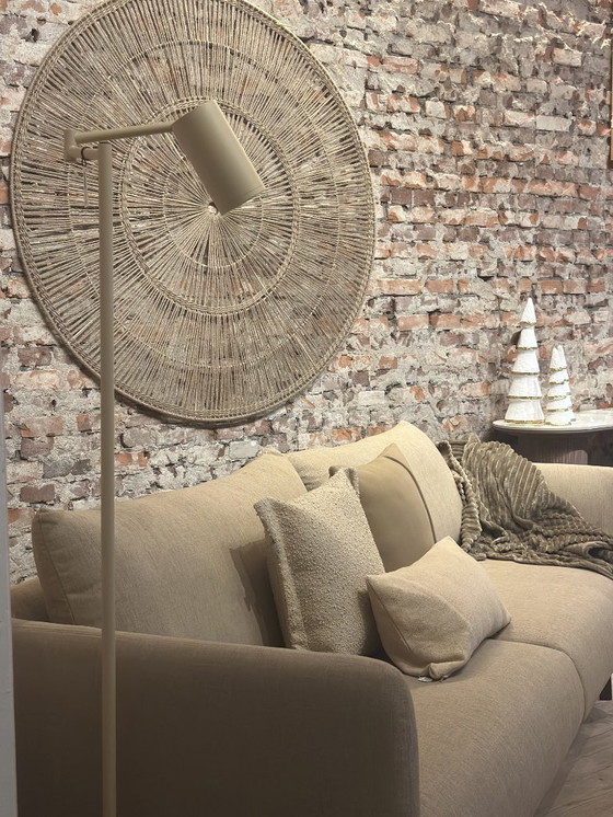 Image 1 of SITS Moa 3-zits in linnenmix Soft Brown - poot walnoot