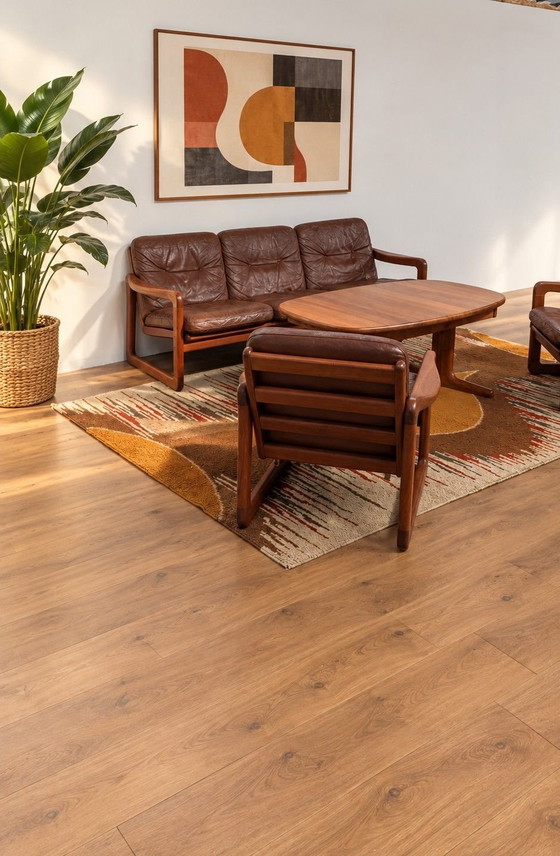 Seating area EMC FURNITURE vintage Scandinavian design – Leather, Wood (photo 2 of 10)