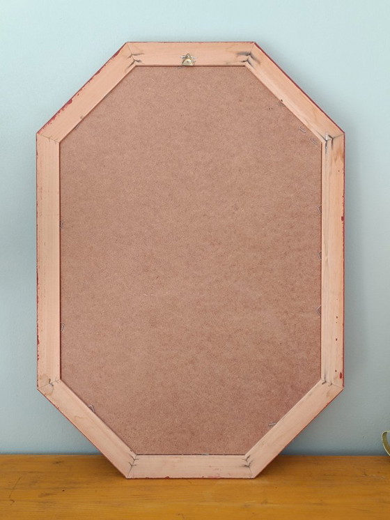 Image 1 of Achthoekige spiegel uit de jaren 70