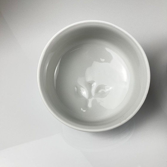 Image 1 of Grote ronde botervloot Hutschenreuther blauw uien porselein Duitsland vintage zeldzaam