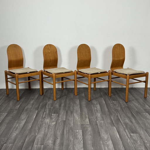 Set of 4 Mid-Century Scandinavian Dining Chairs from the 1970s