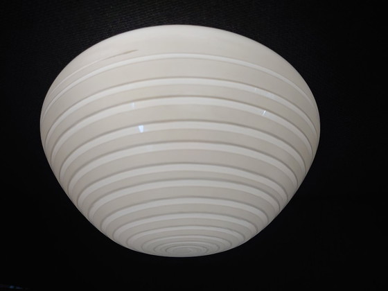 Image 1 of Vintage Brüne Glas Germany swirl plafonnière