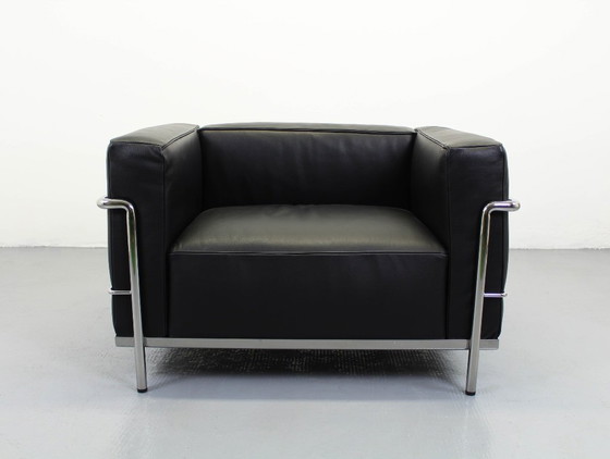 Image 1 of Lc3 Le Corbusier, Cassina, Charlotte Perriand lederen stoelstoelen
