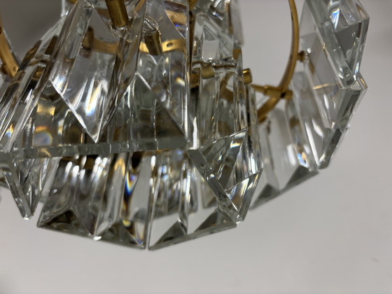 Image 1 of Kinkeldey Kroonluchter Messing & Kristal - Mid-Century