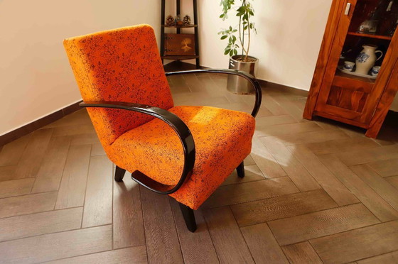 Image 1 of Functionalistische fauteuil C van Jindřich Halabala – Originele bekleding