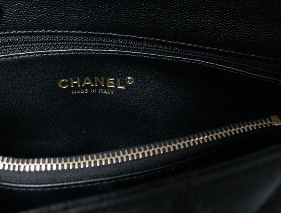 Image 1 of Chanel, coco top handle bag in black caviar leather