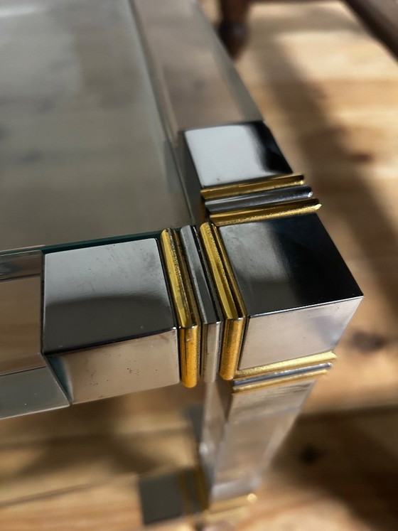 Vintage Coffeetable, Plexiglas Met 2 Glazen Leggers '80's – Salontafels (photo 2 of 15)