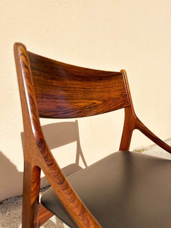 Image 1 of Suite mit vier Stühlen H Vestevig Eriksen, Møbelfabrik. Dänemark, 1960er Jahre