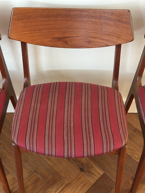Image 1 of Set 6 vintage stoelen Deens Design jaren 50/60