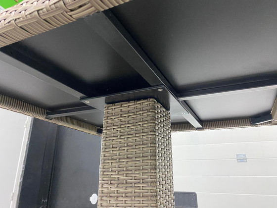 Image 1 of (SUPER DEAL!) Lot of Rattan Garden Tables 9 Square 3 Round ZGAN