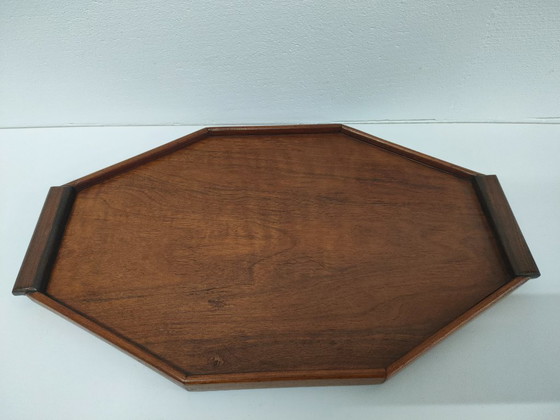 Image 1 of Vassoio da portata in legno vintage anni '60 (ottagonale/rettangolare)