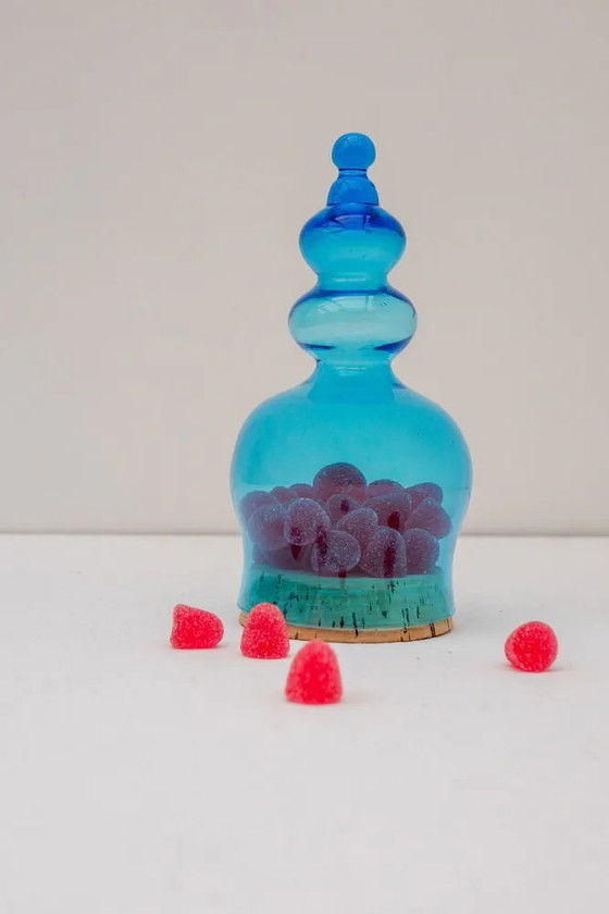 Image 1 of Caja para dulces de vidrio artístico soplado de Bertil Vallien para Kosta Boda, años 70