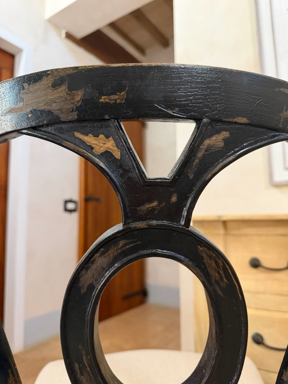 Coppia sedie Dialma Brown - nero anticato e lino écru, Sedie da pranzo, Legno, Tessile, Talpa (foto 9 di 13)