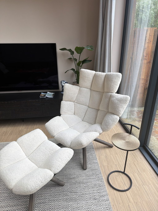 B&B Italia Husk fauteuil met ottoman – Patricia Urquiola