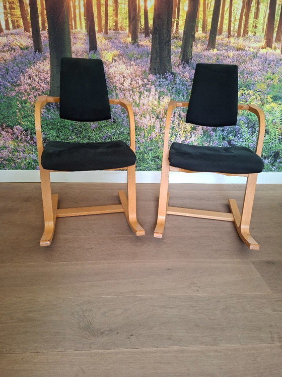 Image 1 of Set di 2 sedie ergonomiche a slitta Stokke Actulum 102 – design scandinavo