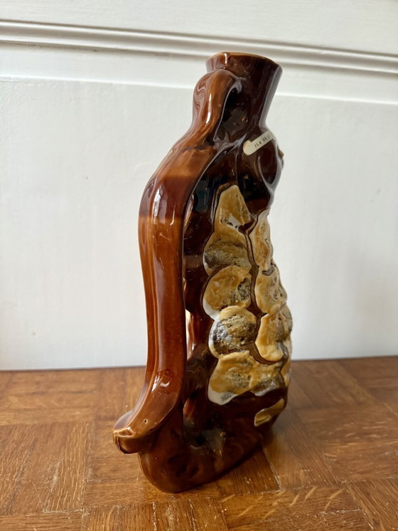 Image 1 of Brocca in terracotta vintage degli anni '60 a forma di cavalluccio marino, proveniente dall'Île de Ré, ceramica fatta a mano.