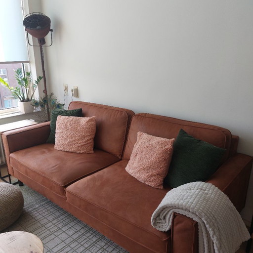 Stylish rust brown 3 seater sofa, comfortable and in top condition!