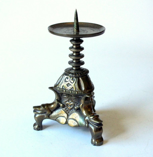 Massiv Bronze Kerzenleuchter, Kerzenhalter für breitere Kerzen