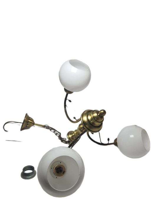 Lampadario Art Nouveau, Polonia, anni '70 – Glass, Metal (photo 9 of 14)