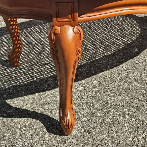 Image 1 of Big Oval Cane Glas Coffee Table From The 70s