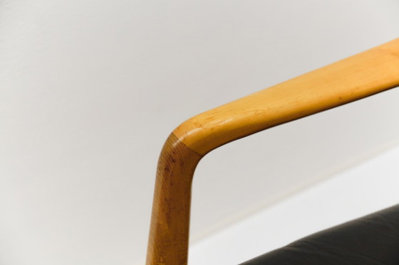 Image 1 of Set di due poltrone e un pouf in stile scandinavo moderno di metà secolo, anni '60