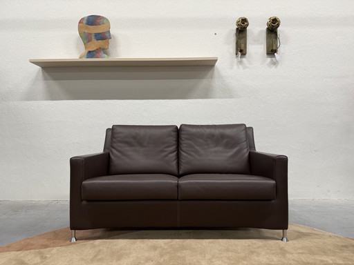 Leolux Paian canapé 2 places Senso cuir marron 154