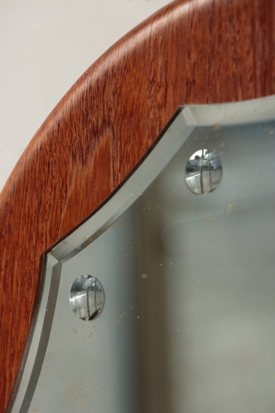 Image 1 of Vintage Round Teak Mirror from the 1960s - 02.10.25.03