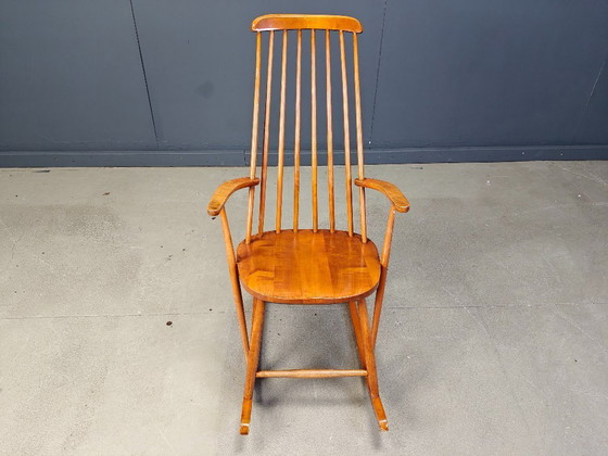 Image 1 of Sedia a dondolo scandinava di metà secolo, anni '60