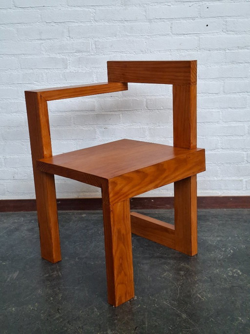 Rietveld Steltman Chair – Gerrit Rietveld, stoelen fauteuils, Wood, Vintage (photo 2 of 9)