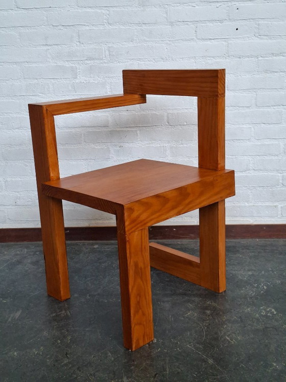 Rietveld Steltman Chair – Gerrit Rietveld, Stoelen / fauteuils, Wood, Vintage (photo 2 of 9)