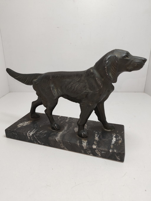 Sculpture Art Déco chien de chasse
