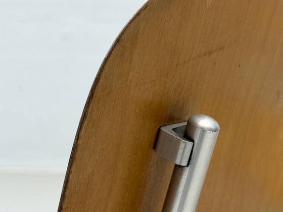 Image 1 of Set van 3 Armin Wirth klapstoelen van gevormd multiplex, Zwitserland, jaren 1950/60.