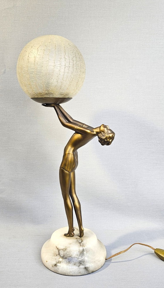 Image 1 of Table lamp - Patinated bronze-colored metal - Table lamp 'Dancer'