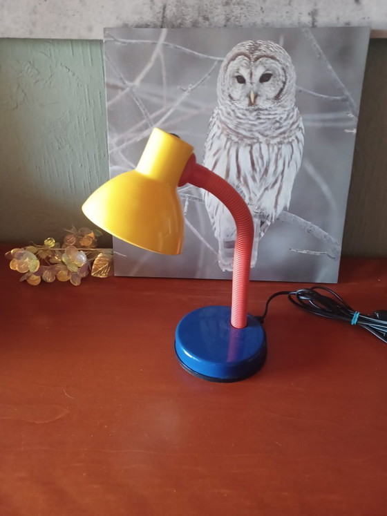 Vintage 1980s Memphis Style Desk Lamp – Metal, Plastic (photo 9 of 9)