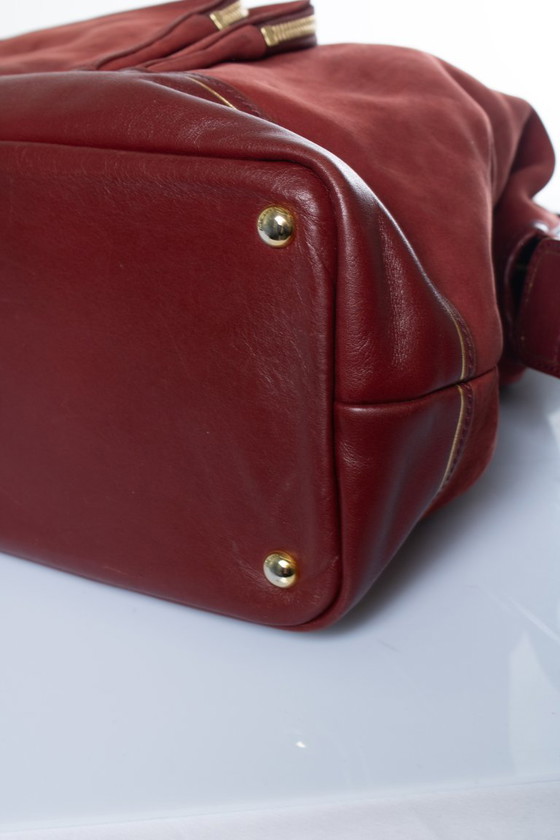 Longchamp, borsa Legend in camoscio rosso, Borse a mano (foto 6 di 12)
