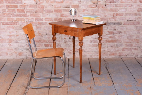 Tavolino Biedermeier restaurato, Frassino, Olmo, Lucidatura ravvivata, Ceco, anni 1810, Tavolini, Legno (foto 7 di 13)