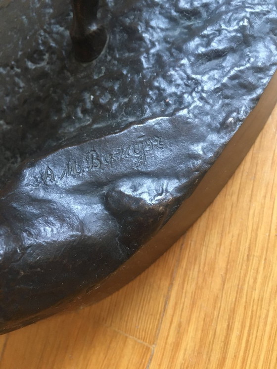 Image 1 of "Das Kosakenpaar" von Albert Moritz Wolff (Bronzefigur, signiert)