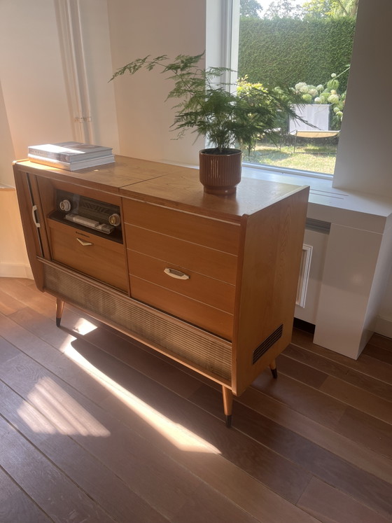 Vintage Radio Cabinet/Sideboard | Graetz Cantilene | 1960s – Wood (photo 3 of 9)