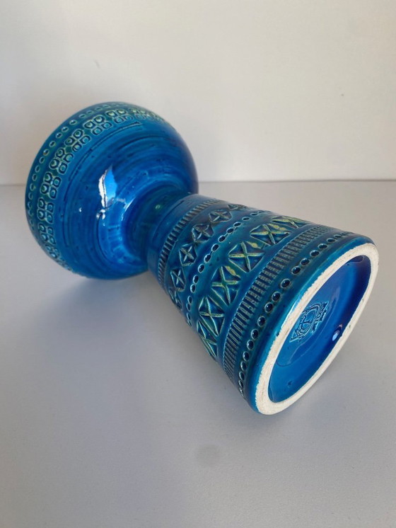 Image 1 of Candeliere firmato Bitossi Rimini Blue – Aldo Londi – Ceramiche italiane di metà secolo