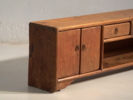 Antique Chinese low cabinet in elm wood – China, circa 1900 – Sideboard cabinet, Iron (photo 20 of 40)