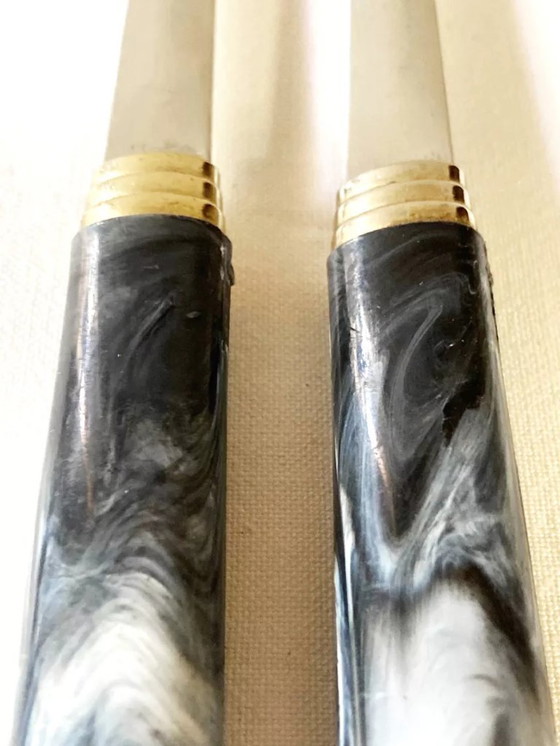 Image 1 of Couverts de service en inox et bakélite, Guy Degrenne