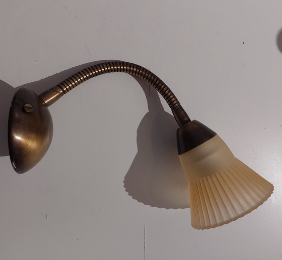 Image 1 of Small Brass Lucezia Gooseneck Vintage Wall Light