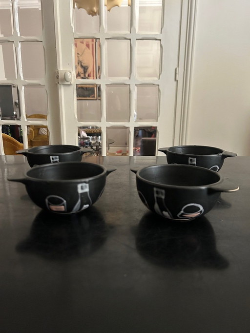 4 Vallauris bowls 50's