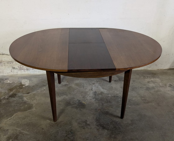 Image 1 of Vintage round extendable dining table - Ø113 cm (folds out to 150,5 cm)