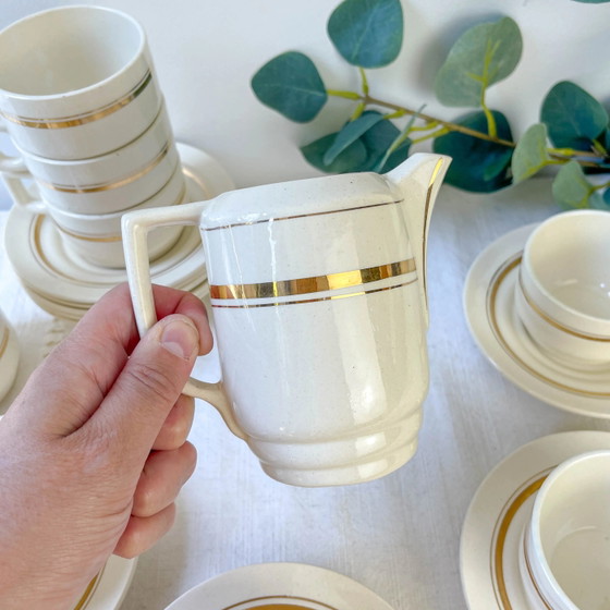 St Amand 10-persoons Koffieservies – Vintage Wit en Goud Porselein – Porcelain (photo 10 of 14)