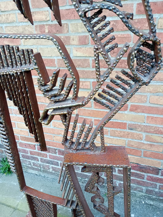 Image 1 of Statua in metallo pubblicitaria del credito comunale del cavaliere