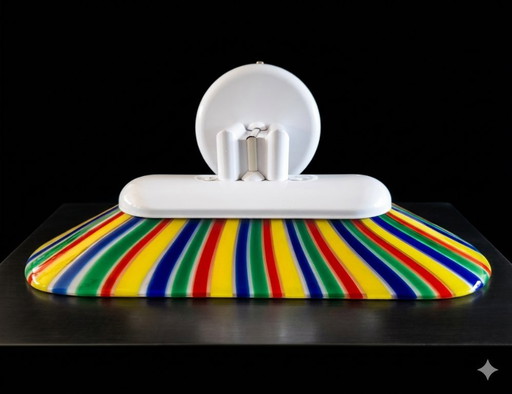 Vintage Murano circus stripe wall lamp