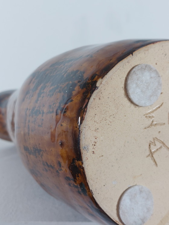 Image 1 of Vintage artist's ceramic twin vase ceramic vase