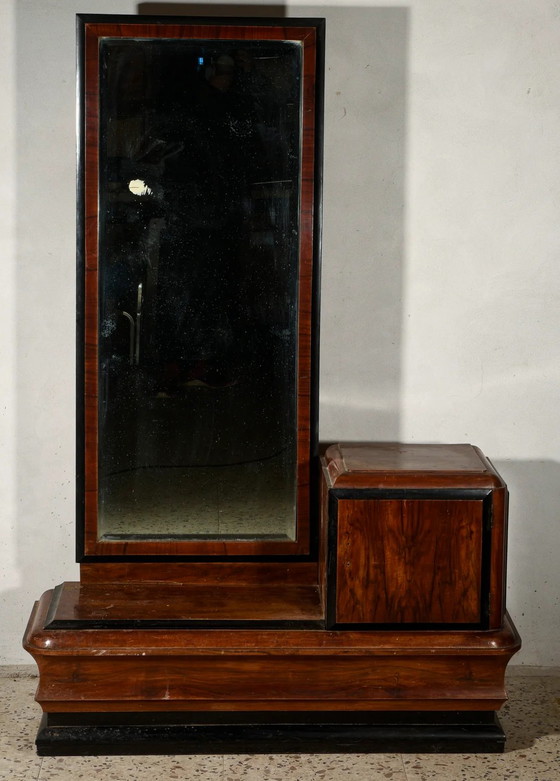 Tocador italiano Art Déco de los años 20 con espejo – Tocadores, Madera, Art Deco (photo 3 of 10)