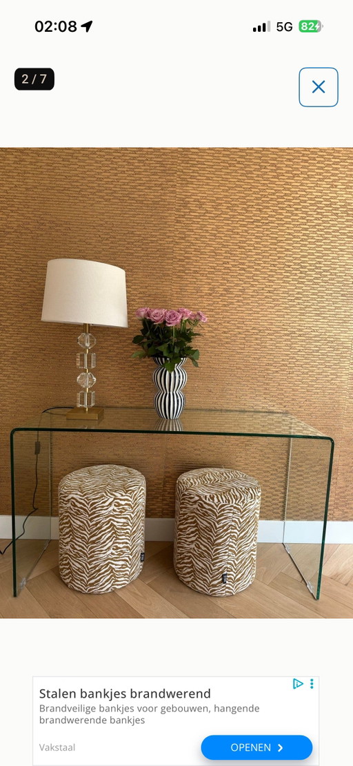 Table d'appoint design : Bureau – bijzettafels, Glass (photo 2 of 7)